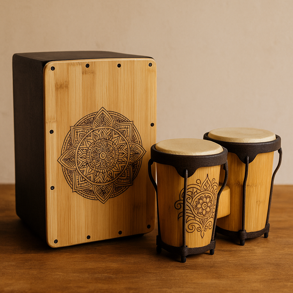 Handcrafted Percussion with bamboo and recycled materials